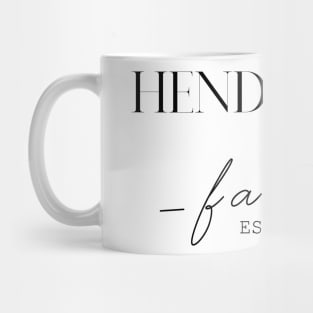 Henderson Family EST. 2020, Surname, Henderson Mug